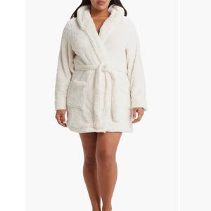 Honeydew Snug Bug High Pile Fleece Hooded Robe Ivory XL-2X